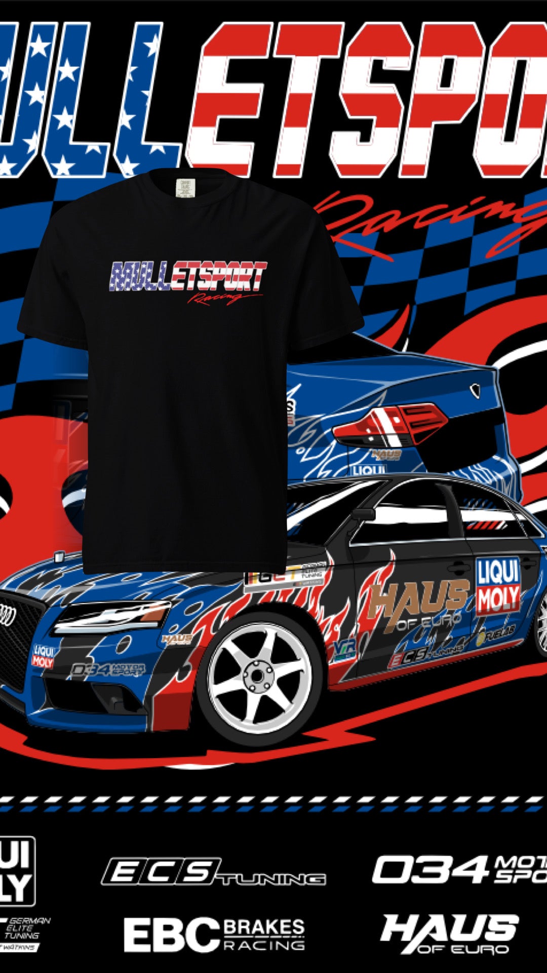 Mulletsport USA Flame Shirt
