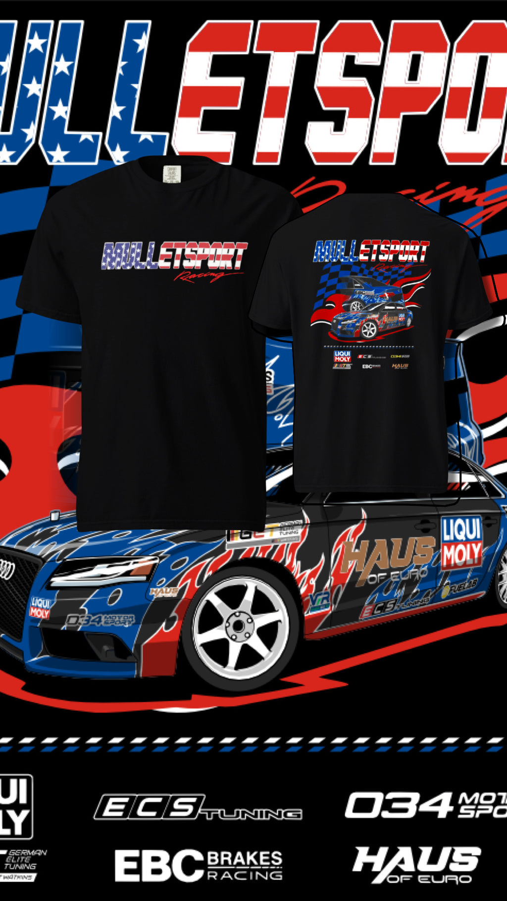 Mulletsport USA Flame Shirt